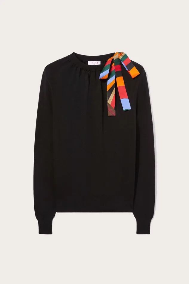 Knitwear Women PUCCI Iride Print SilkTwill Sweater