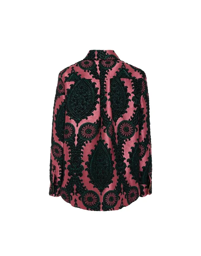 La Doublej Better Than Your Boyfriend039s Jacket Oltrarno Pink In Jacquard Women Outerwear