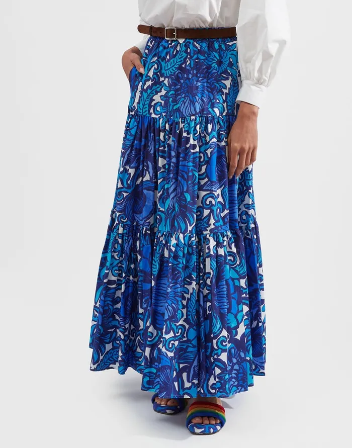 La Doublej Big Skirt Anemone In Summer Popeline Women Skirts