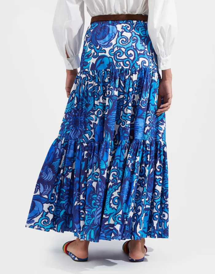 La Doublej Big Skirt Anemone In Summer Popeline Women Skirts