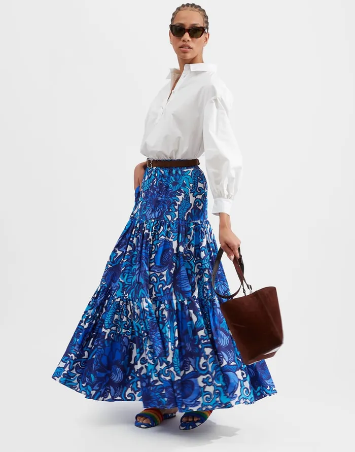 La Doublej Big Skirt Anemone In Summer Popeline Women Skirts