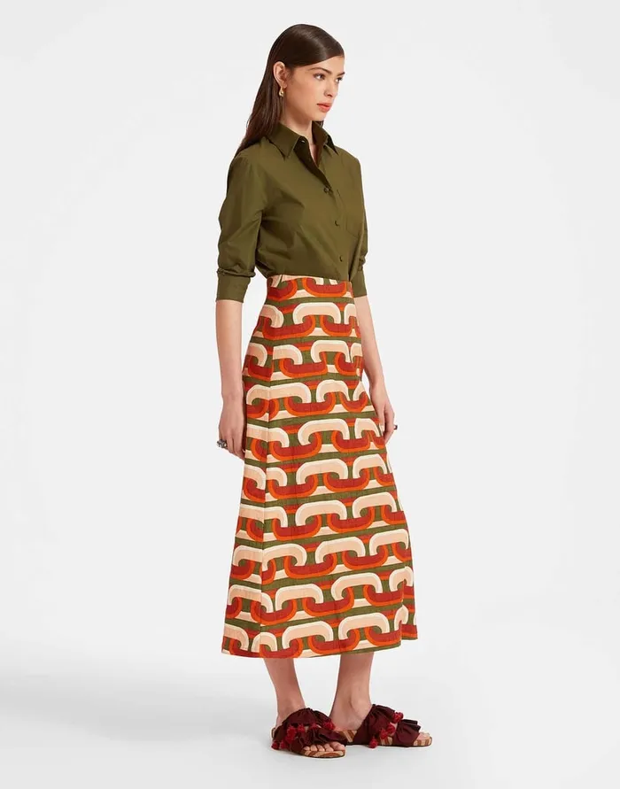 La Doublej Boy Shirt Solid Camouflage In Crisp Poplin Women Shirts and Tops