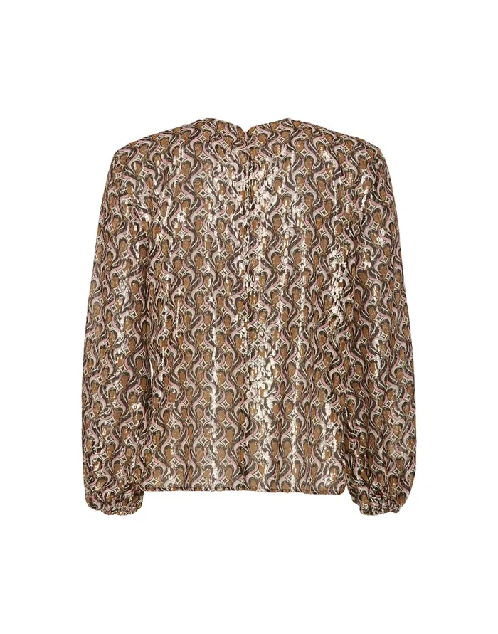 La Doublej Charming Top Jive Pink In Lurex Fil Coup Women Shirts and Tops