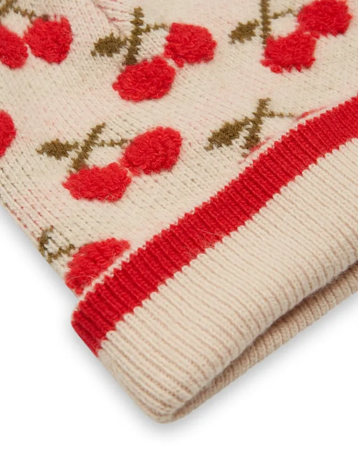La Doublej Cherry Beanie Off White In Wool Women Hats
