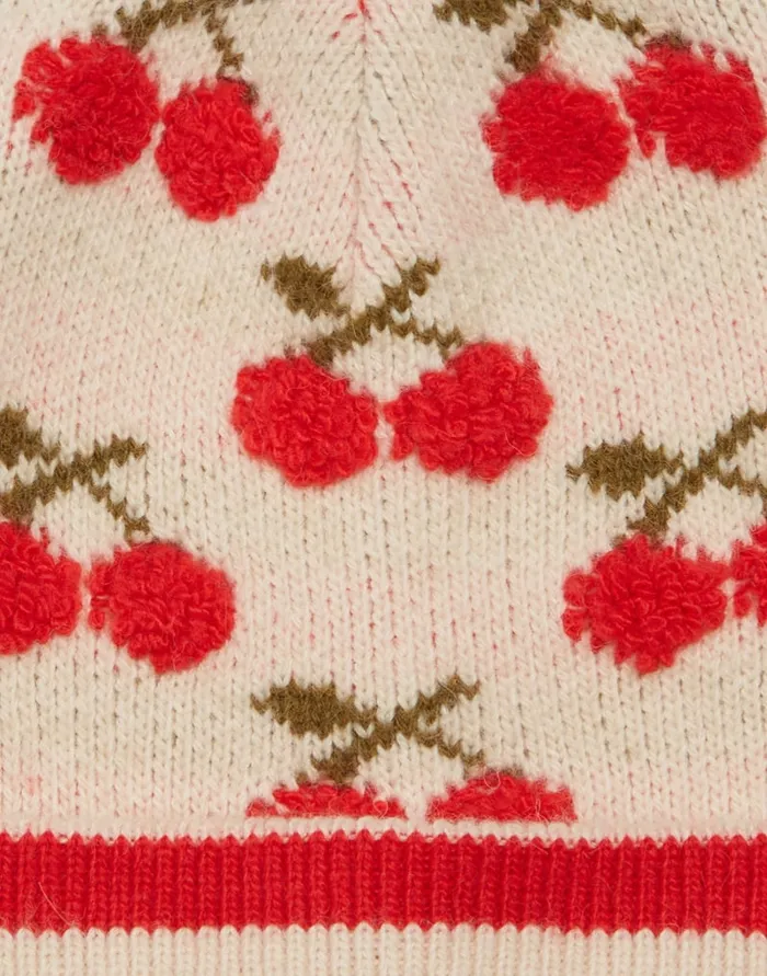 La Doublej Cherry Beanie Off White In Wool Women Hats