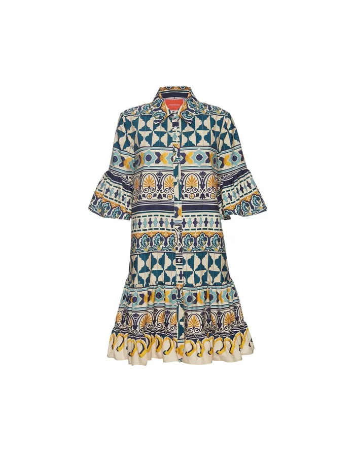 La Doublej Choux Dress Casareale Small Place Cream In Summer Poplin Women Dresses