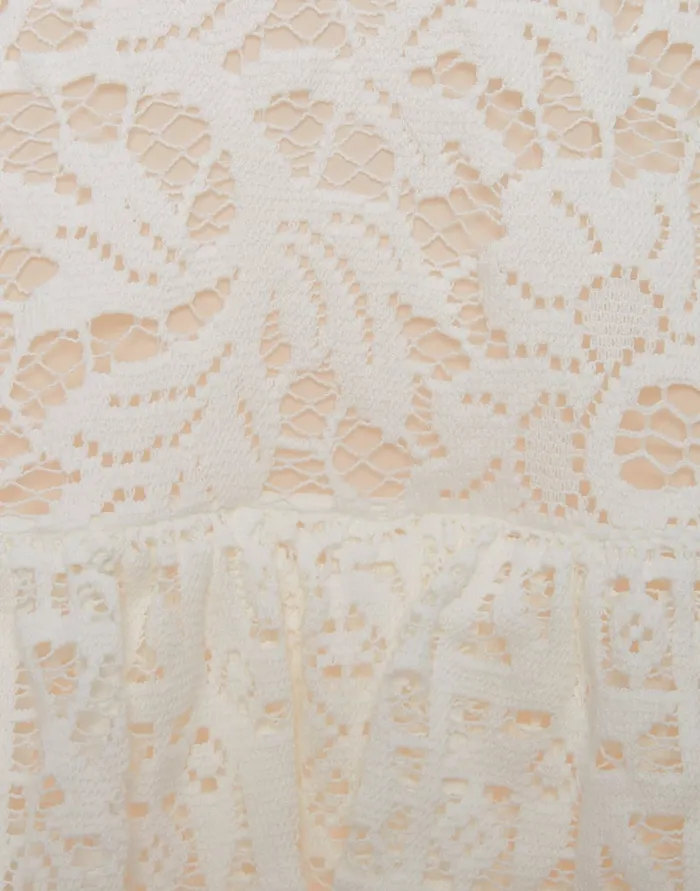 La Doublej Footloose Lacey Dress White In Cotton Lace Women Dresses