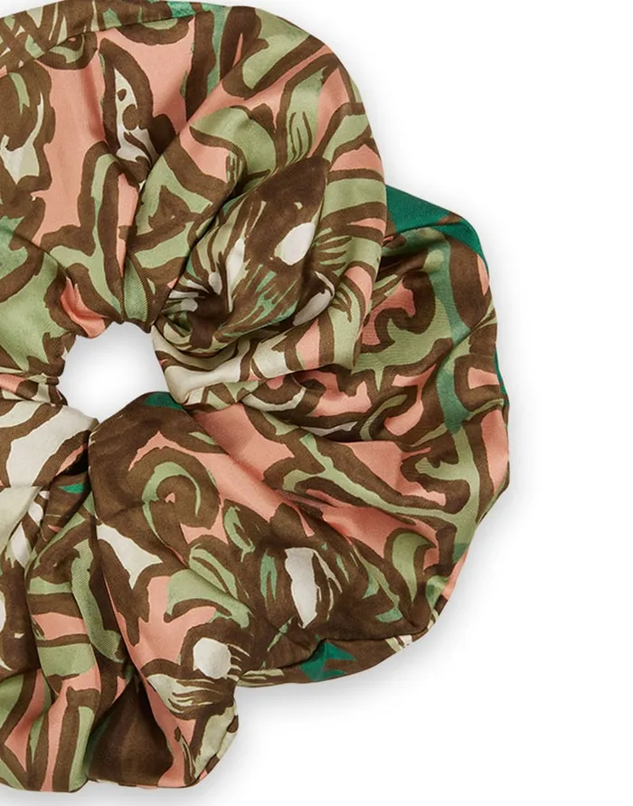 La Doublej Giga Scrunchie Anemone Pink In Twill Silk Women Hair Accessories