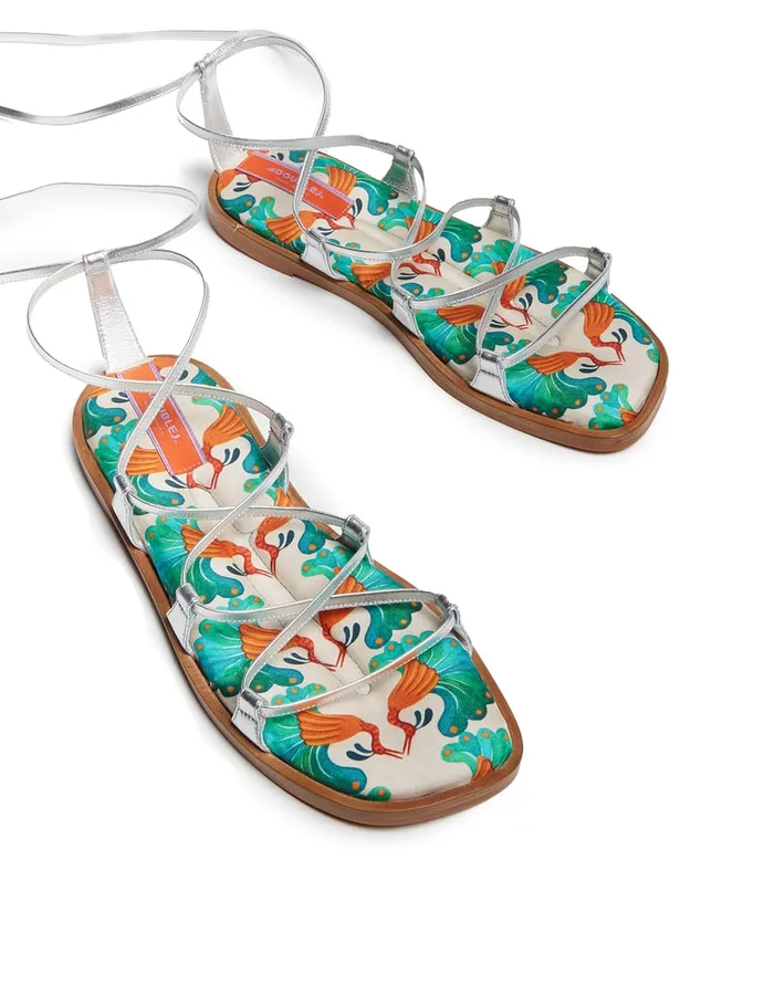 La Doublej Gladiator Sandals Kissers In Twill Women Shoes