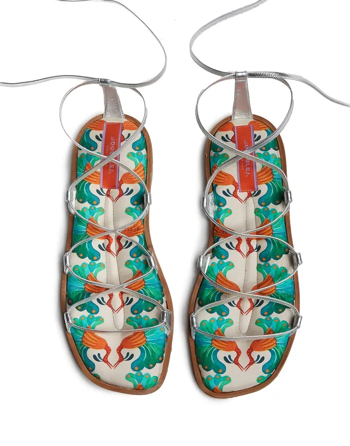 La Doublej Gladiator Sandals Kissers In Twill Women Shoes