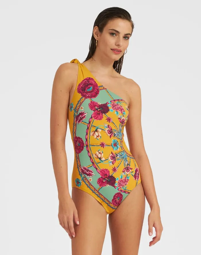 La Doublej Goddess Suit Zodiac Place Marigold In Supreme Lycra Women Swimwear