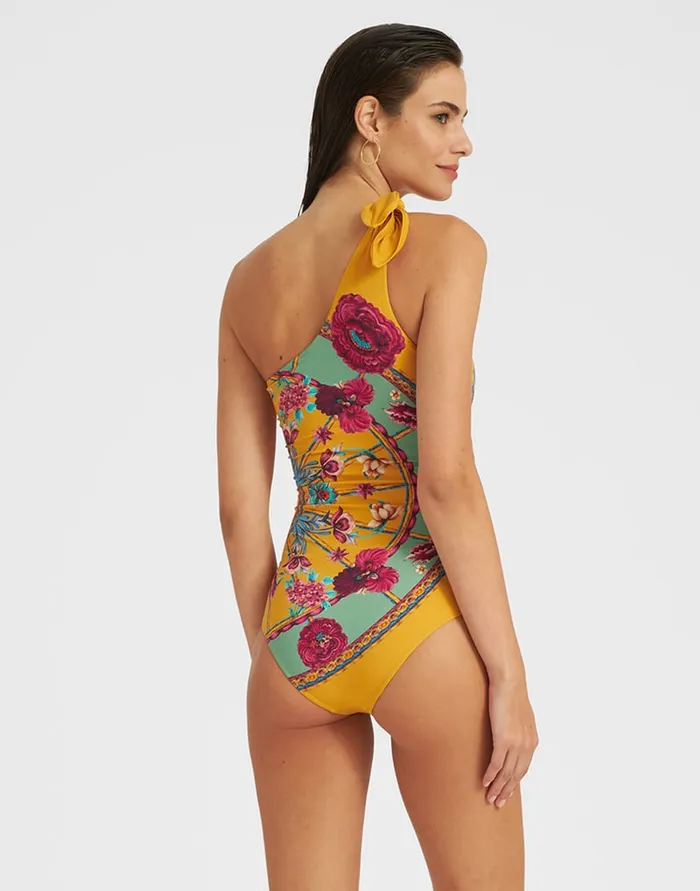 La Doublej Goddess Suit Zodiac Place Marigold In Supreme Lycra Women Swimwear