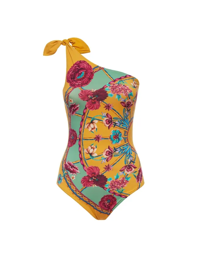La Doublej Goddess Suit Zodiac Place Marigold In Supreme Lycra Women Swimwear