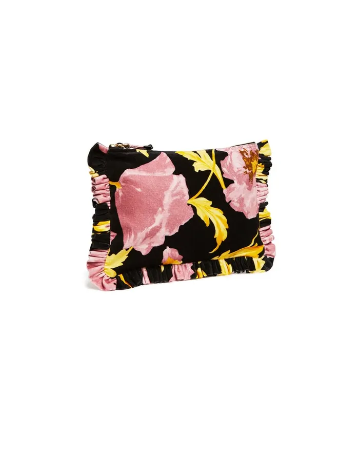 La Doublej Hand Pochette Sylph Black In Cotton Velvet Women Bags and Pochettes