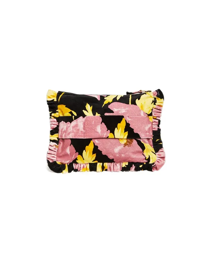 La Doublej Hand Pochette Sylph Black In Cotton Velvet Women Bags and Pochettes