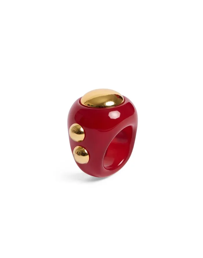 La Doublej Hathor Ring Solid Red In Acrylic Resin Women Jewelry