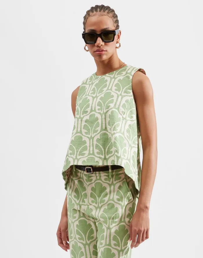 La Doublej La Scala Top Grove In Shot Cotton Women Shirts and Tops