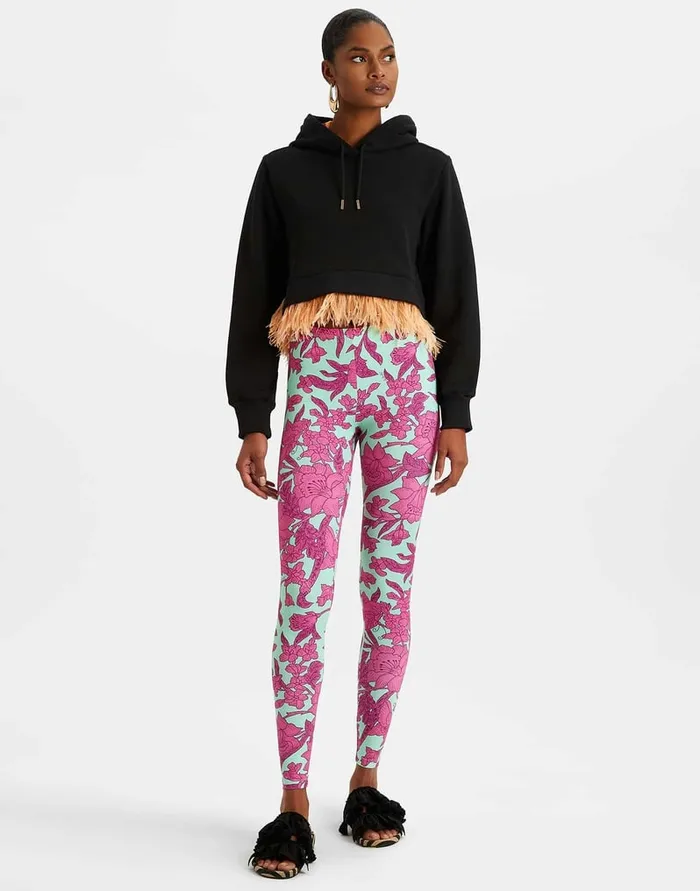 La Doublej Leggings Lilium Purple In Skinny Jersey Women Shorts and Pants