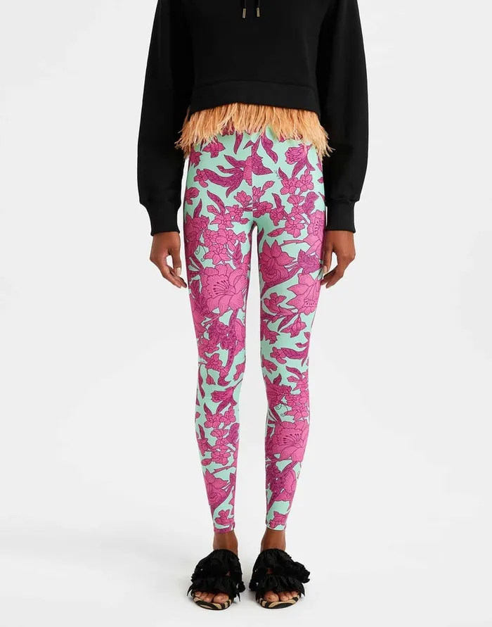 La Doublej Leggings Lilium Purple In Skinny Jersey Women Shorts and Pants