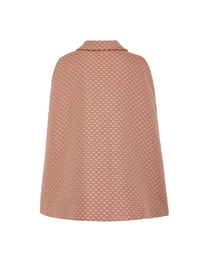 La Doublej Milano Mini Cape Tulip Pale Pink In Jacquard Women Party Dressing