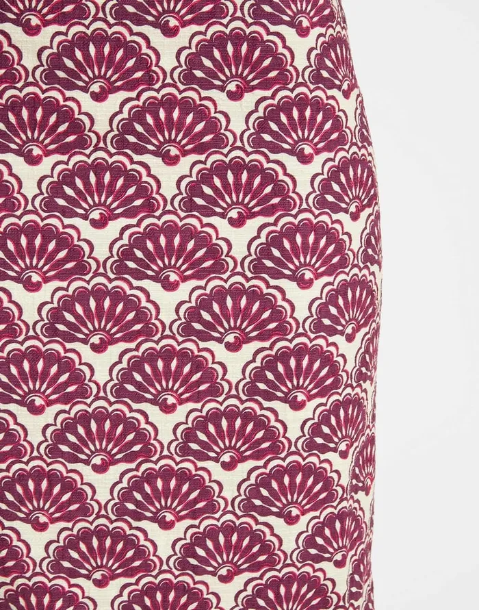 La Doublej Pencil Skirt Fans Purple In Shot Cotton Women Skirts