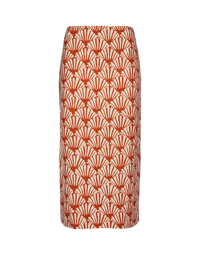 La Doublej Pencil Skirt Ventaglio In Shot Cotton Women Skirts