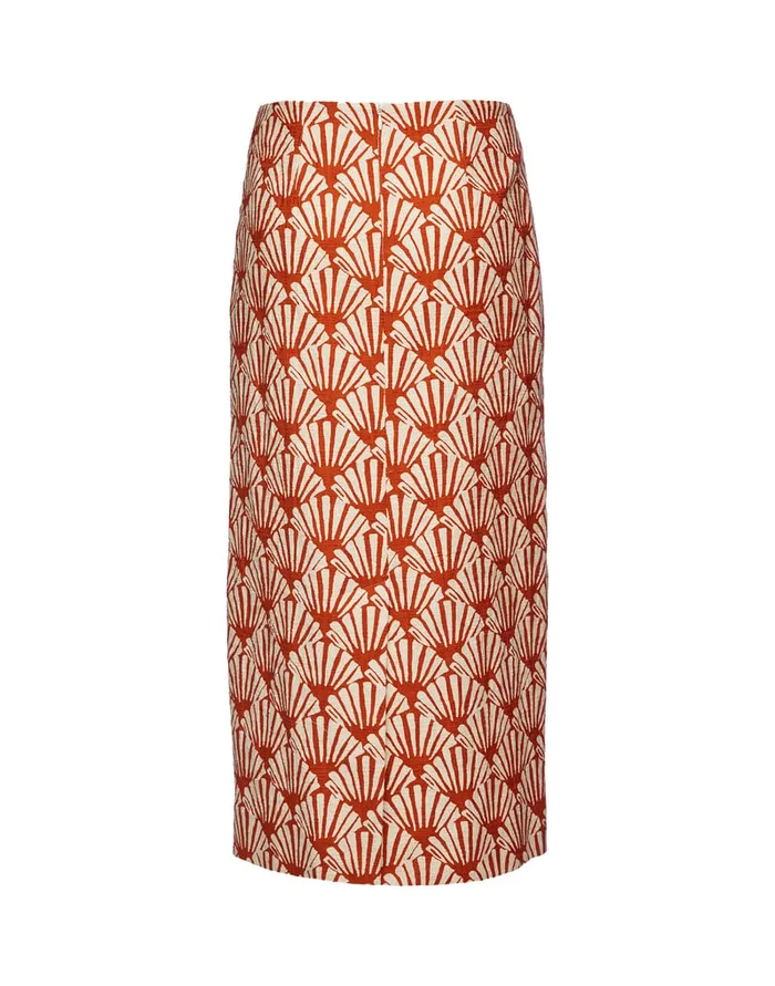 La Doublej Pencil Skirt Ventaglio In Shot Cotton Women Skirts