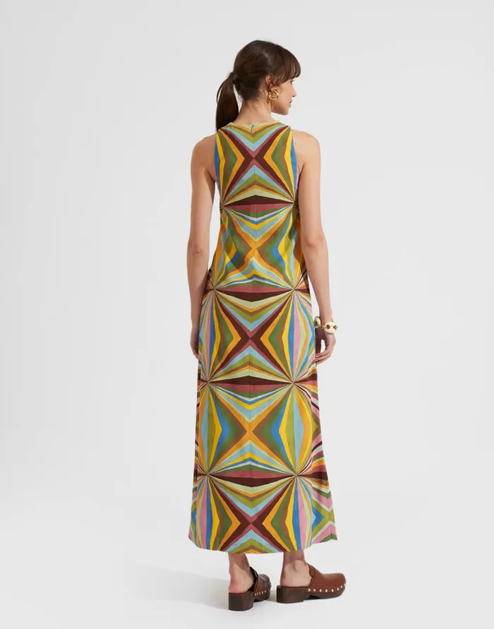 La Doublej Racer Dress Rainbow Place In Envers Satin Women Dresses
