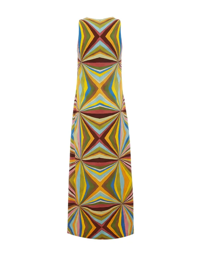 La Doublej Racer Dress Rainbow Place In Envers Satin Women Dresses