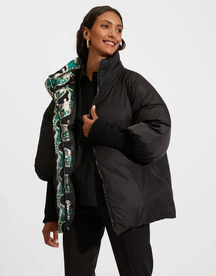 La Doublej Reversible St Moritz Jacket Spritz Verde In Jacquard Women Outerwear
