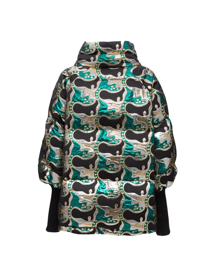 La Doublej Reversible St Moritz Jacket Spritz Verde In Jacquard Women Outerwear