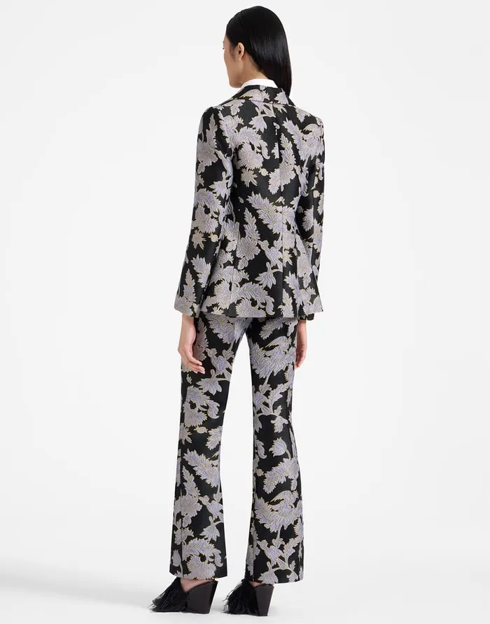 La Doublej Saturday Night Pants Lark Black In Jacquard Women Shorts and Pants