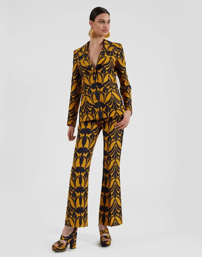 La Doublej Saturday Night Pants Papyrus Gold In Cady Wool Women Shorts and Pants