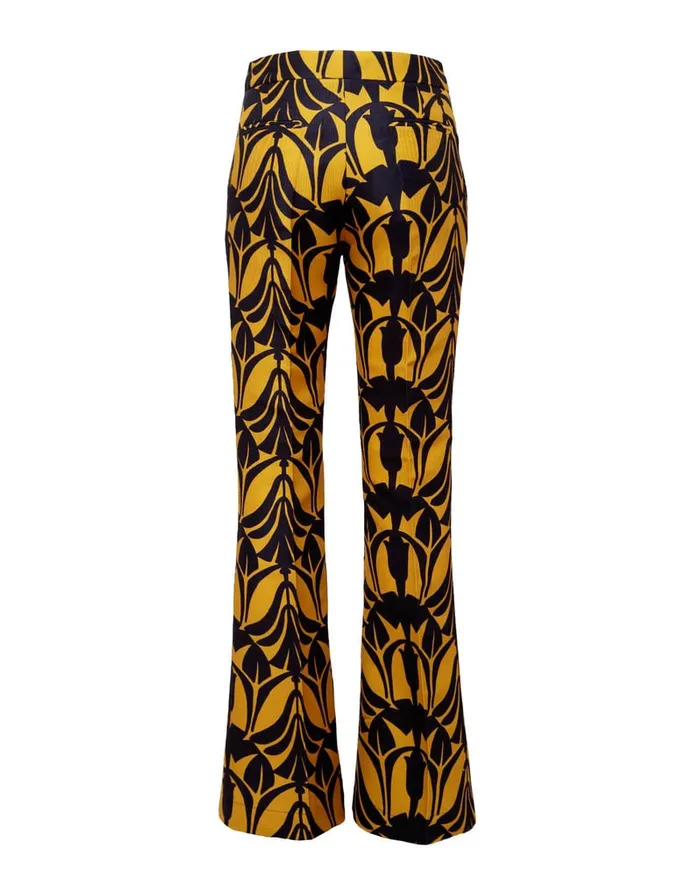 La Doublej Saturday Night Pants Papyrus Gold In Cady Wool Women Shorts and Pants