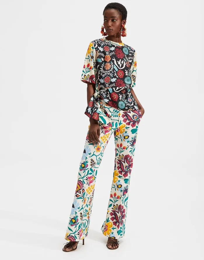La Doublej Saturday Night Pants Selva Bianco In Heavy Cotton Stretch Women Shorts and Pants