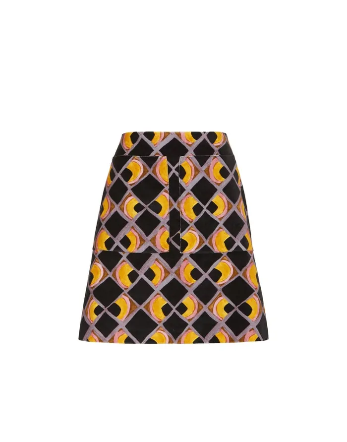 La Doublej Short Skirt HalfLight Black In Cotton Velvet Women Skirts