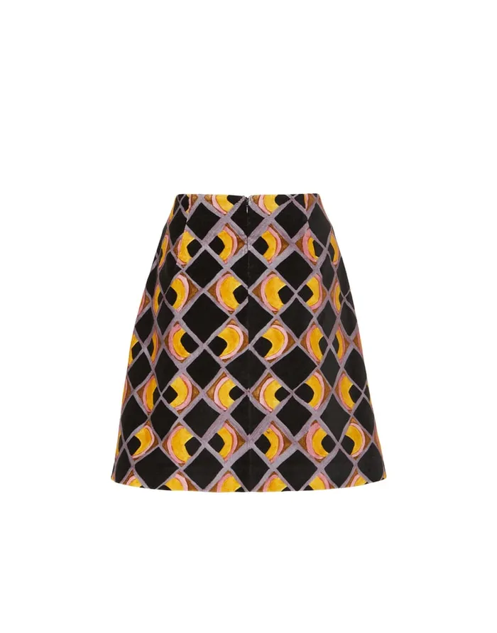 La Doublej Short Skirt HalfLight Black In Cotton Velvet Women Skirts