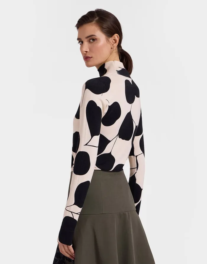 La Doublej Silky Turtleneck Lunaria Light Pink In Silk and Wool Women Shirts and Tops
