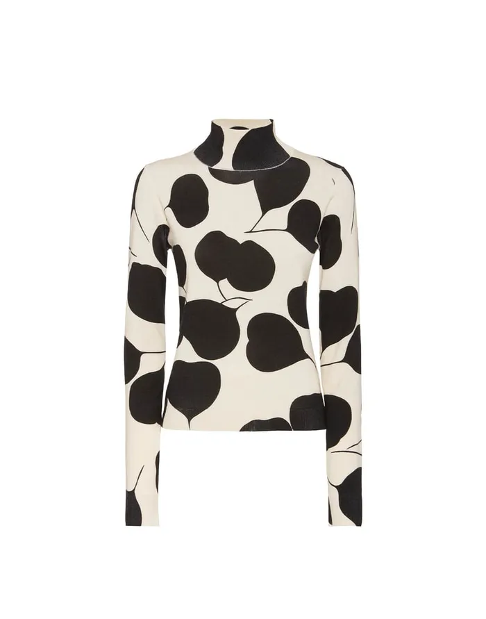 La Doublej Silky Turtleneck Lunaria Light Pink In Silk and Wool Women Shirts and Tops