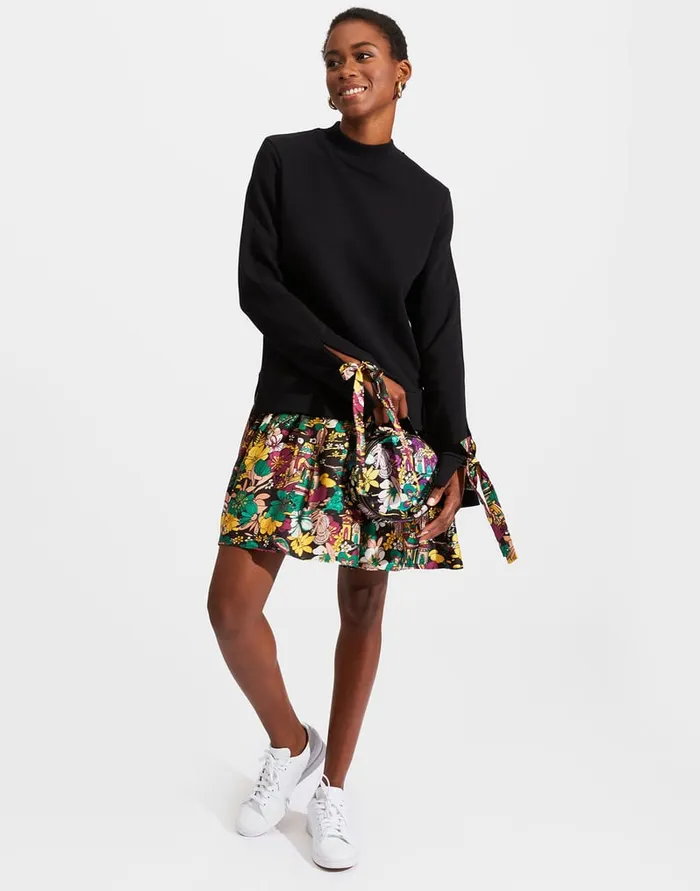 La Doublej Sporty Dress Solid Black In Jersey Women Dresses