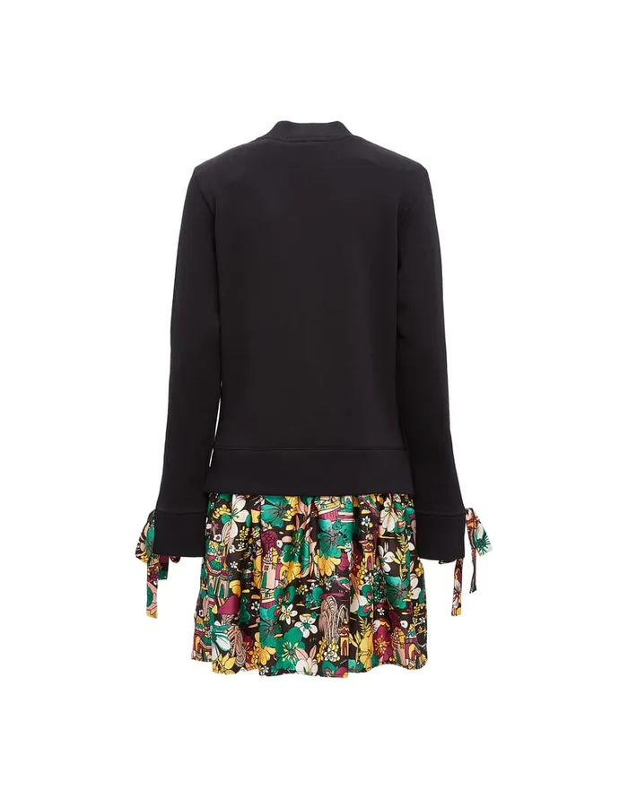 La Doublej Sporty Dress Solid Black In Jersey Women Dresses