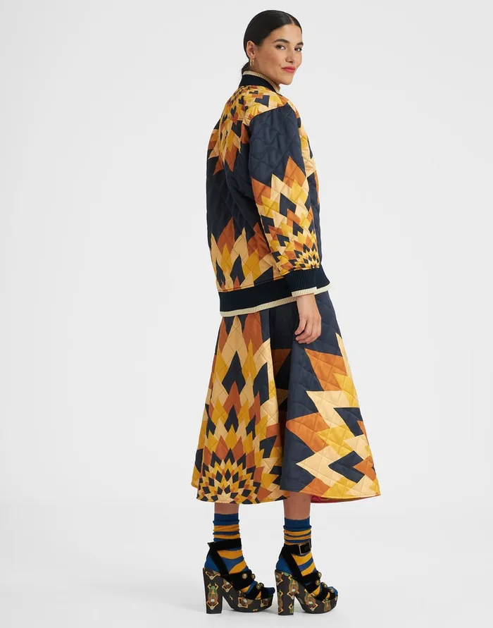 La Doublej Suki Jacket Egyptian Sun Place Gold In Quilted Twill Women Outerwear