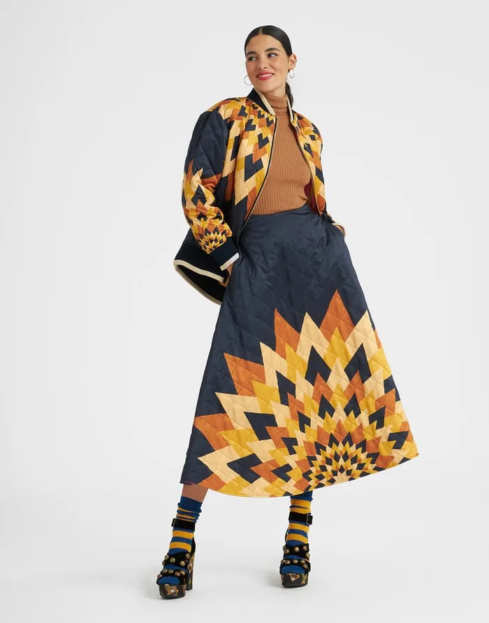 La Doublej Suki Jacket Egyptian Sun Place Gold In Quilted Twill Women Outerwear