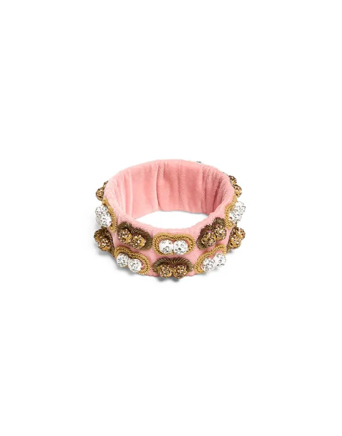La Doublej Tesoro Double Bracelet Solid Pink In Velvet Women Jewelry