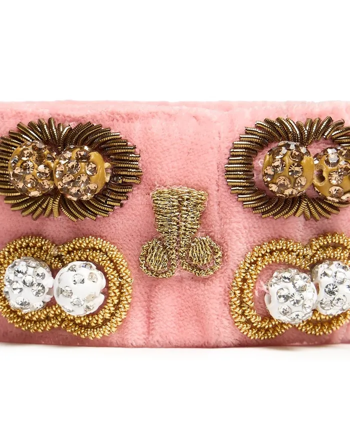 La Doublej Tesoro Double Bracelet Solid Pink In Velvet Women Jewelry