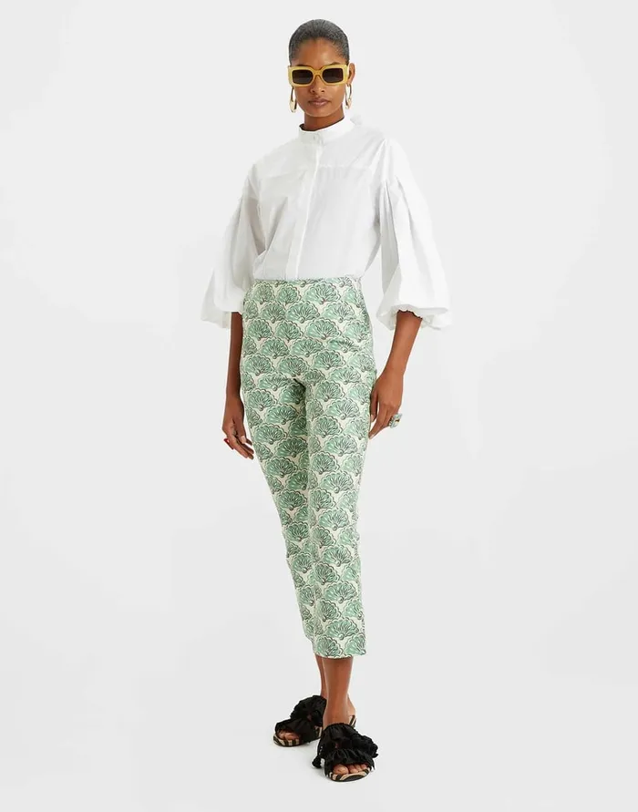 La Doublej Torero Pants Fans Mint In Shot Cotton Women Shorts and Pants