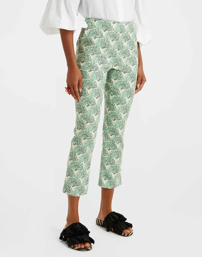 La Doublej Torero Pants Fans Mint In Shot Cotton Women Shorts and Pants