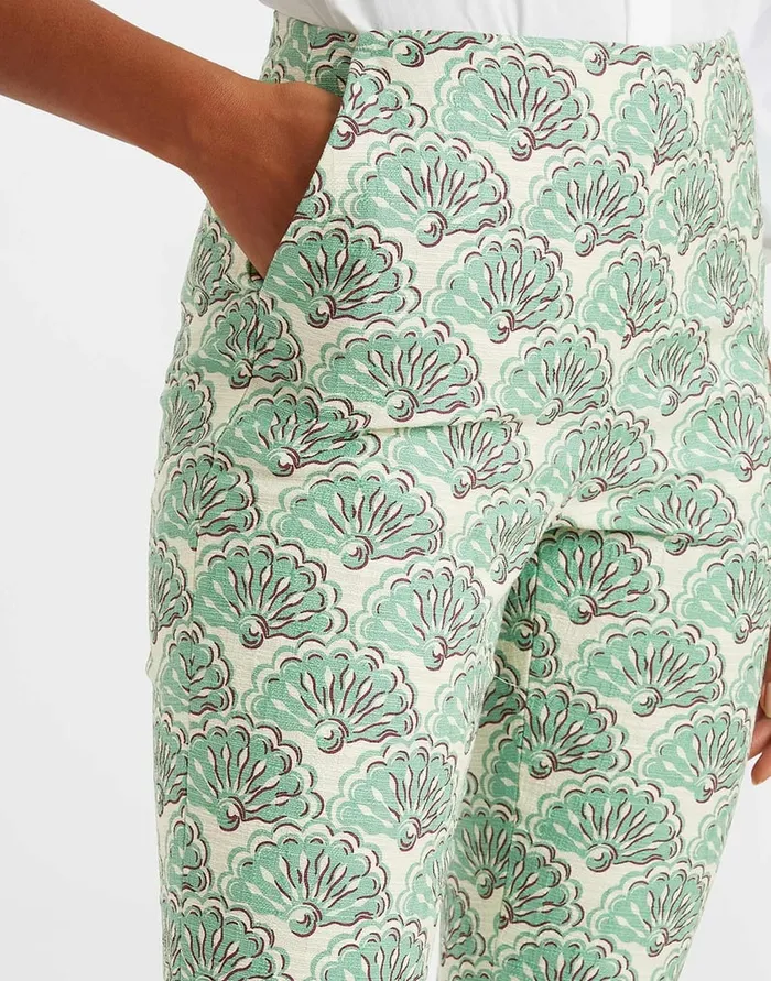La Doublej Torero Pants Fans Mint In Shot Cotton Women Shorts and Pants