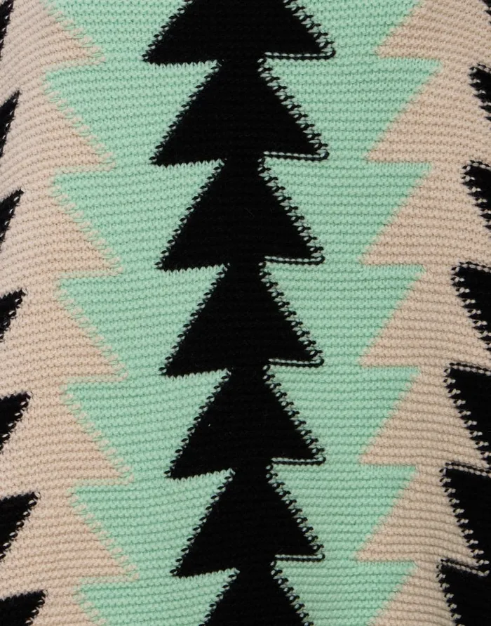 La Doublej Trine Cape Mint In Wool Intarsia Women Knitwear