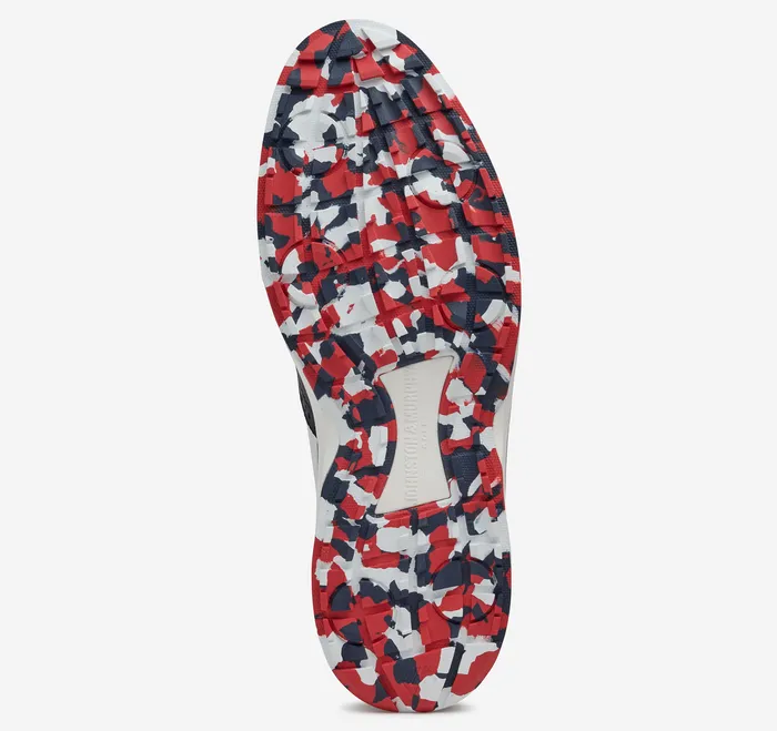 LaceUps Johnston and Murphy Men Amherst GL1 Sport Hybrid RedWhiteBlue Coated Knit
